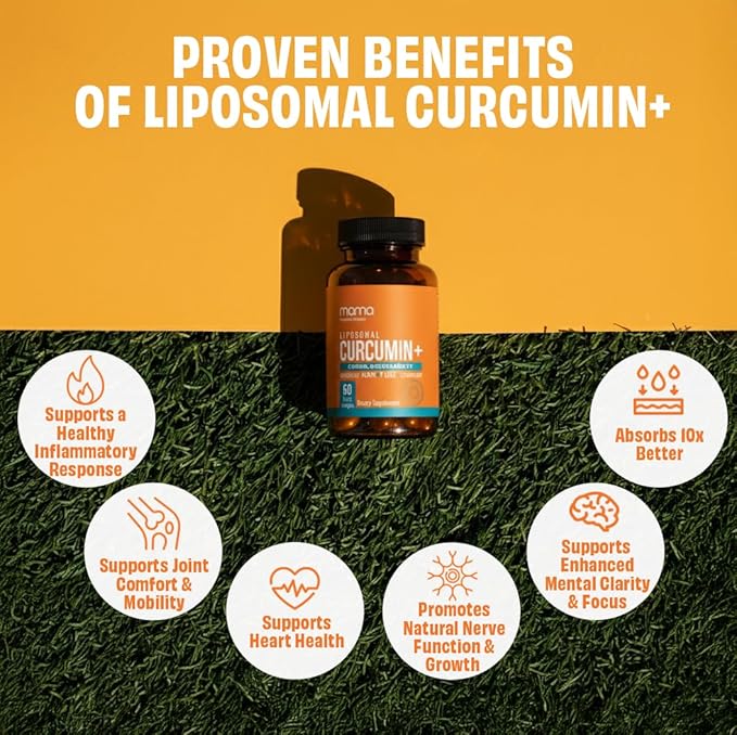Manna Vitamins Evolved Liposomal Curcumin+ Softgels for Advanced Absorption Best Turmeric Supplement for Daily Joint &amp Immune Health Support - Non-GMO 500mg Curcuminoids (60ct)