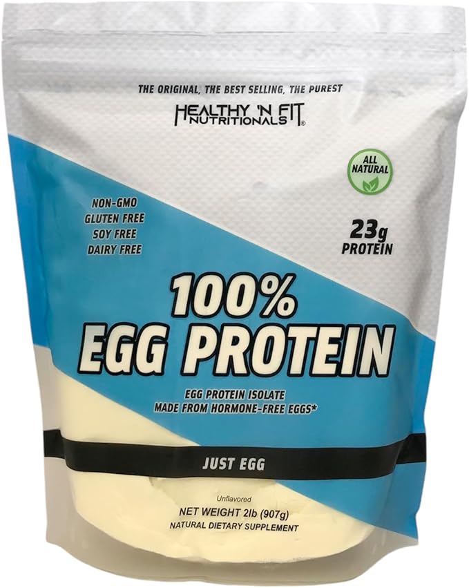 Healthy 'N Fit - 100% Egg Protein (unflavored) 2 Pack (4 LB Total). Just Egg Instant Dried Whites: Great for Baking and Mixing.