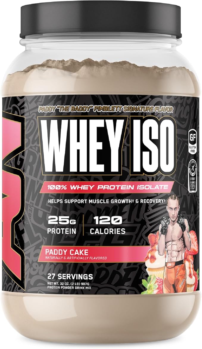 All Black Everything Whey Protein Isolate Powder | Whey Protein Isolate | 25g Protein | Low Carbs &amp Low Sugar | Workout Supplement for Men &amp Women | Paddy Cake | 27 Servings