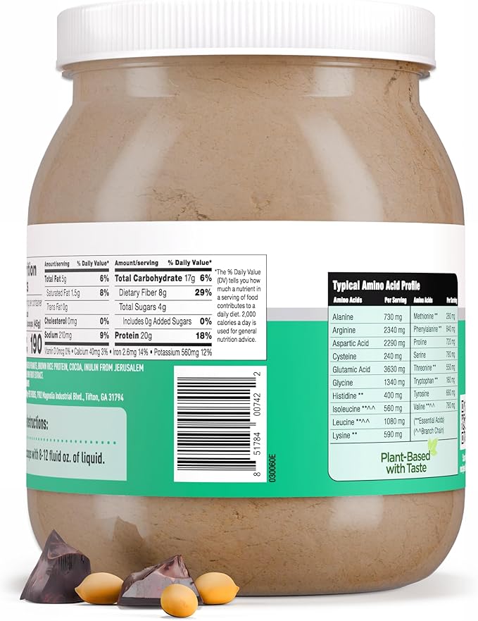 PB2 Performance Peanut Plant Based Vegan Protein Powder | 20g Complete Protein No Added Sugar Prebiotic Fiber | Dairy Free Certified Vegan Non-GMO and Gluten Free [Peanut with Dutch Cocoa 2lb]