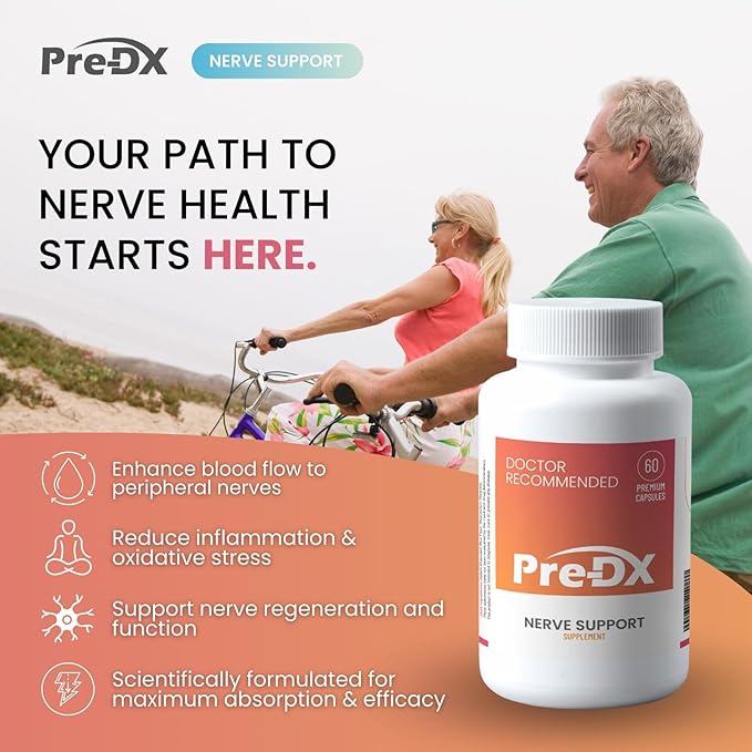 Pre-DX Nerve Support Supplement - Advanced L-Methylfolate Multivitamin w/Vitamin B-Complex &amp More for Resistance Enhancement - 3rd Party Tested L-methylfolate Supplement - 60 Capsules