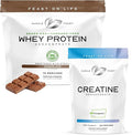 Muscle Feast Bundle – Grass-Fed Whey Protein Concentrate Chocolate 5lb (1 Unit) + Creapure Creatine Monohydrate Powder Unflavored 500g (1 Unit) All Natural Hormone-Free Pasture Raised