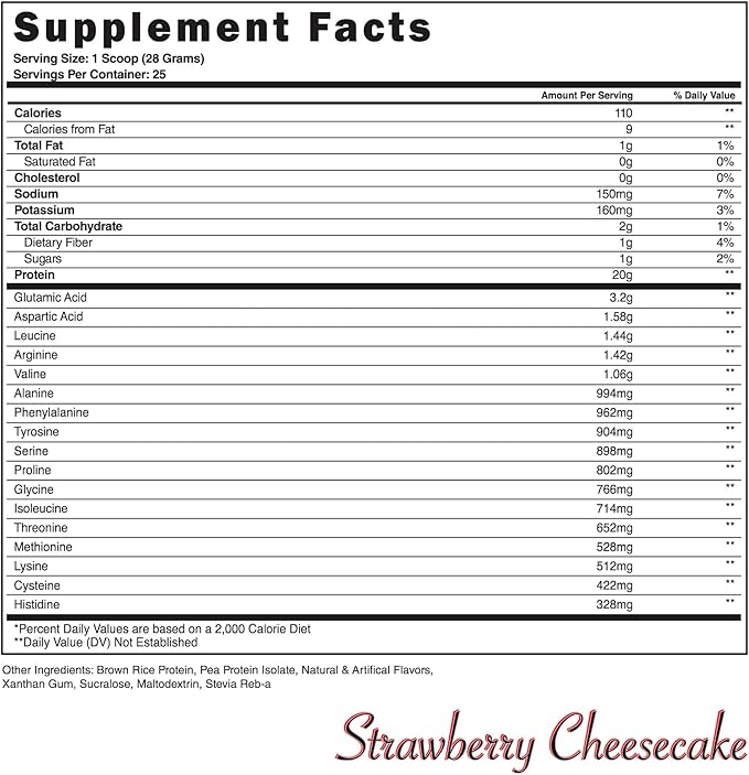 Steel Supplements Veg-PRO | Vegan Protein Powder Strawberry Cheesecake | 25 Servings (1.65lbs) | Organic Protein Powder with BCAA Amino Acid | Gluten Free | Non Dairy | Low Carb Formula