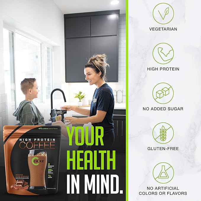 Chike High Protein Iced Coffee 12 Single Serving Packets (Mocha)