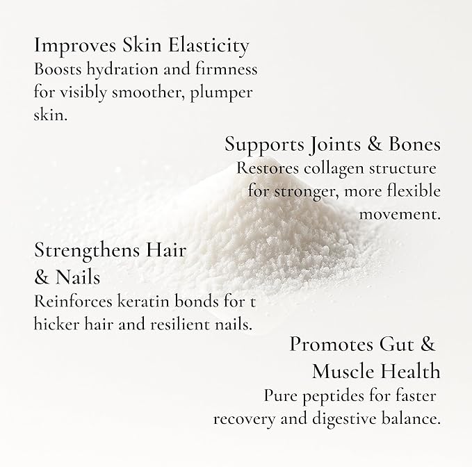 N•A Beauty Matrix Grass-Fed Hydrolyzed Collagen Peptides Powder - 20g Collagen Per Serving Type 1 &amp 3 for Skin Elasticity Hair Nails &amp Joint Support - Unflavored Gluten Free (9.88 oz / 280