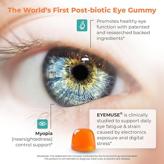 The Eye-Mazen Gummy Eye Vitamins for Vision and Eye Health - Lutein and Zeaxanthin Supplements for Eyes with Omega 3 &amp Vitamin A - Eye Supplements for Adults Kids &amp Seniors