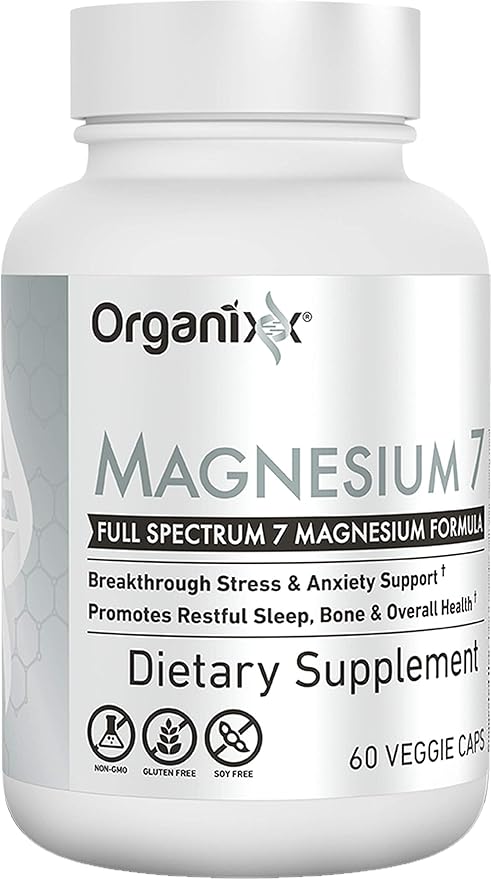 Organixx Magnesium 7 (60 Caps) &amp Multi-Vita-Maxx (90 Caps) Bundle USDA Organic Multivitamin with 19 Vitamins &amp Minerals Bioavailable Magnesium Supports Energy Vegan &amp Non-GMO