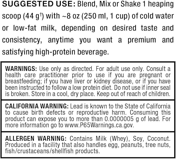 ALLMAX HEXAPRO French Vanilla - 2 lb - 25 Grams of Protein Per Serving - 8-Hour Sustained Release - Zero Sugar - 21 Servings