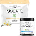 Muscle Feast Creapure Creatine Monohydrate - Unflavored 300g (x1) and Isolate Whey Protein Powder - Vanilla 2lb (x1) - Muscle Recovery and Performance Bundle