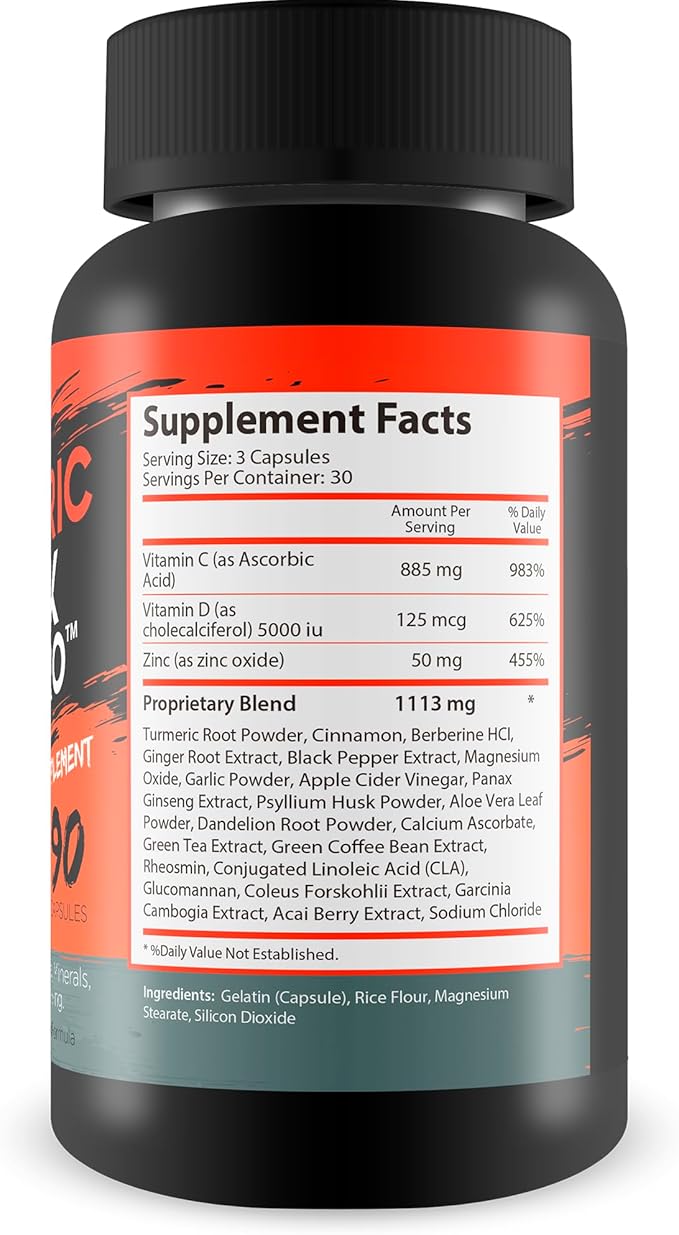 Turmeric Hack Pro - Our Best Super High Absorption Turmeric Curcumin With Black Pepper Cinnamon Ginger Berberine &amp More! Extra Strength Turmeric And Cinnamon Hack Turmeric Trick Turmeric Supple