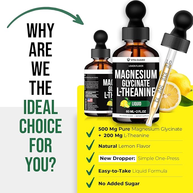 L-Theanine Magnesium Glycinate Chamomile Liquid Supplement
