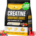 (180 Count) Creatine Monohydrate Gummies for Men &amp Women - Creatine Pre Workout Gummies for Muscle Builder Muscle Strength Recovery Endurance Energy Creatine for Women &amp Men Vegan Mixed