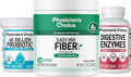 Physician's CHOICE Daily Gut Essentials Bundle: Easy Mix Fiber Digestive Enzymes &amp 60 Billion Probiotic
