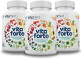Vita Forte Vegan Multivitamin with Probiotics Digestive Enzymes &amp 42 Fruits &amp Vegetables – Halal Certified Non-GMO Gluten-Free Daily Energy &amp Immune Support – 180 Vegan Tablets