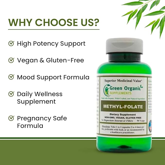 Green Organic Supplements' Methyl-Folate Folic Acid