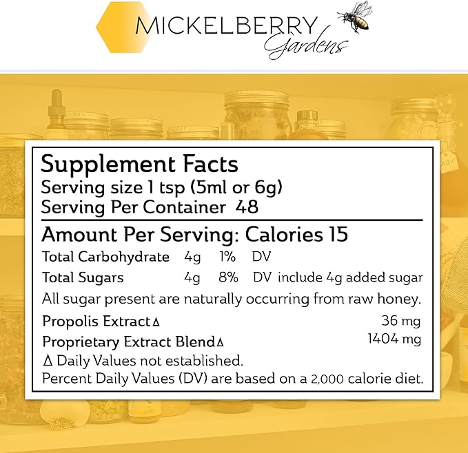 Mickelberry Gardens Fire Cider Honey Tonic 8oz + Throat &amp Lung Tonic 8oz