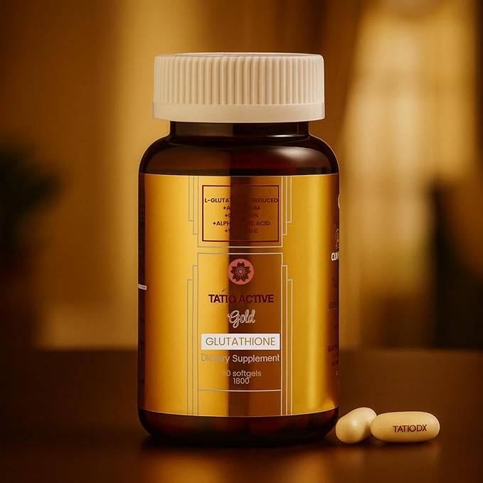 New Gold Glutathione 1800mg with Collagen Stem Cell ALA &amp Vitamin C – 60 Softgels | Skin &amp Antioxidant Support | High Absorption Formula for Radiance &amp Recovery