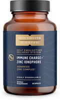 Quicksilver Scientific Immune Charge+ Zinc Ionophore - Zinc Supplement Complexed with Quercetin Luteolin Hesperetin Immune + GI Support (60 Capsules)