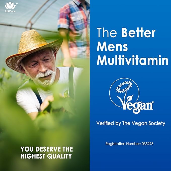 Mens Multivitamins Gummies Methylated Multivitamin for Men B Complex Minerals Vegan Omega 3 Probiotic Enzyme Antioxidants for Men's Complete Daily Support Sugar Free Vegan (No Iron) 60 Counts