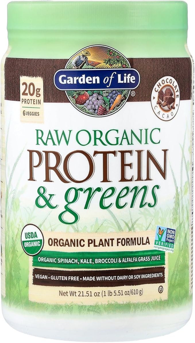 GARDEN OF LIFE Organic Chocolate Protein &amp Greens 21.51 OZ