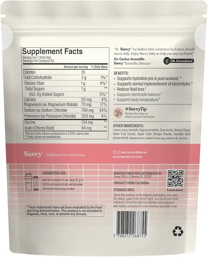 SAVVY Bone Broth Power Chocolate Protein Powder 23g Protein 12g Collagen &amp Recharge Electrolyte Powder Sugar Free Conscious Hydration Drink with Sodium Magnesium Potassium Glycine Watermelo