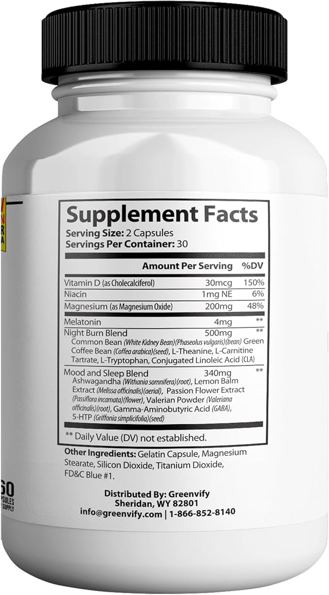 SeroBurn Max Powerful Formula Anabolic Recovery Vitamin D Natural Sleep Aid with Magnesium Ashwaganda - 60 Capsules (1)