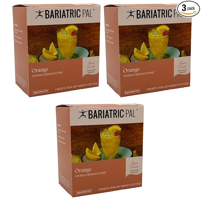 BariatricPal 12g Protein Aspartame-Free Fruit Drink - Orange (3-Pack)