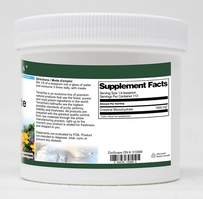 Terravita Creatine Monohydrate Powder (4 oz ZIN: 510888)