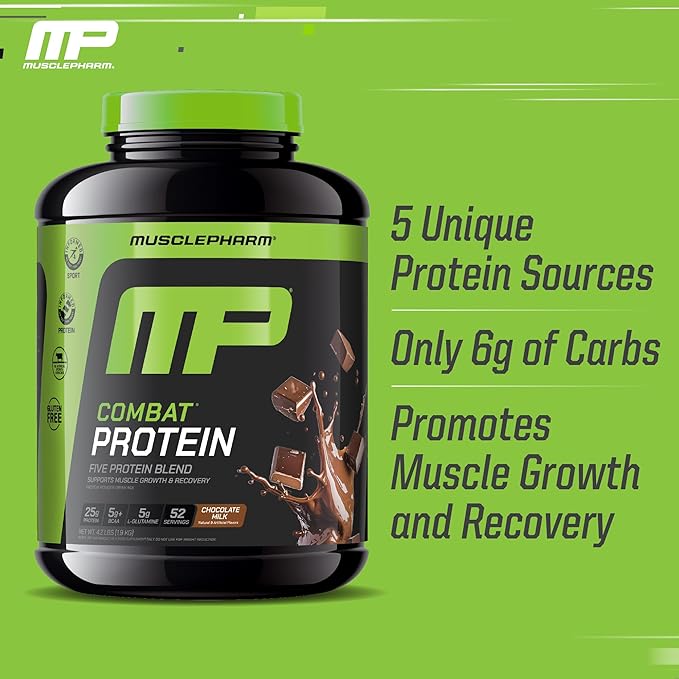 Muscle Pharm Combat 4lb Chocolate Protein &amp MusclePharm Fish Oil
