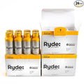 Ryde: Focus Shot | Orange Flavor | L-Theanine &amp Ginseng | Green Tea Caffeine | Vitamins B2 &amp B7 | 0 Calories 0 Sugar | 2 FL OZ Shots | Supports Focus* (24 Pack)