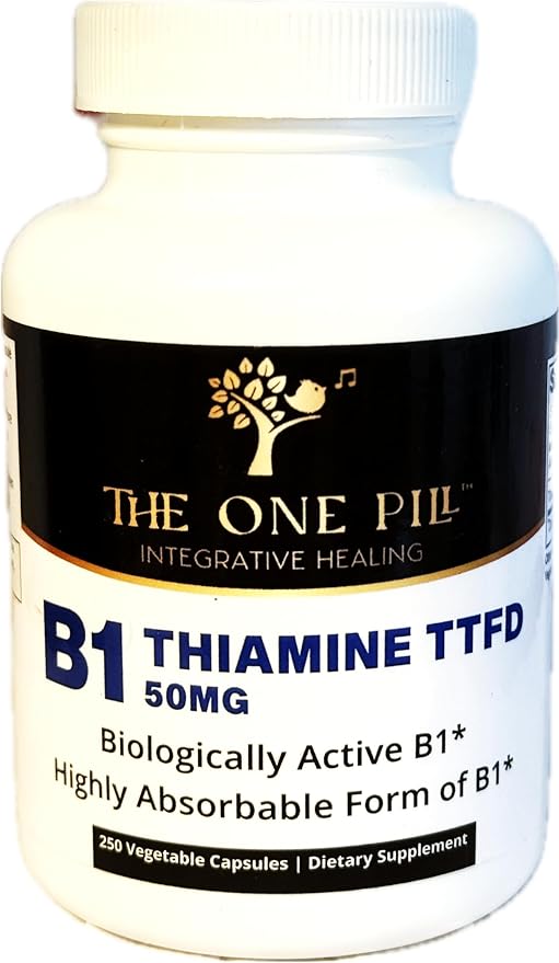 Vitamine B1 Thiamine TTFD Thiamine Tetrahydrofurfuryl Disulfide 50mg-250CapsulesVeganNon GMONo Artificial fillers or Stearate additives.
