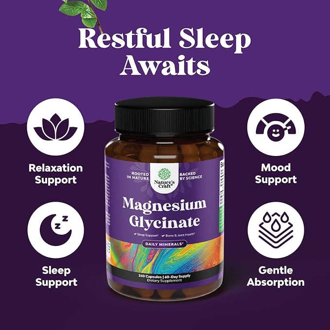 Bundle of Pure Magnesium Glycinate Supplement 400mg Per Serving for Mood Sleep &amp Relaxation Support and Extra Strength Zinc Gummies for Adults - Chewable Zinc Supplements for Energy &amp Immune S
