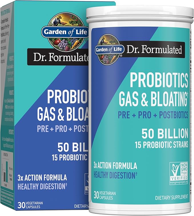 Garden of Life Dr Formulated Probiotics Immune Support &amp Dr Formulated Once Daily 3-in-1 Complete Prebiotics