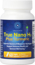 True Nano H2 with Turmeric by H2 Universe | Molecular Hydrogen with Active Hydrogen Nanobubbles Boosts Energy Powerful Antioxidant| 60 Capsules