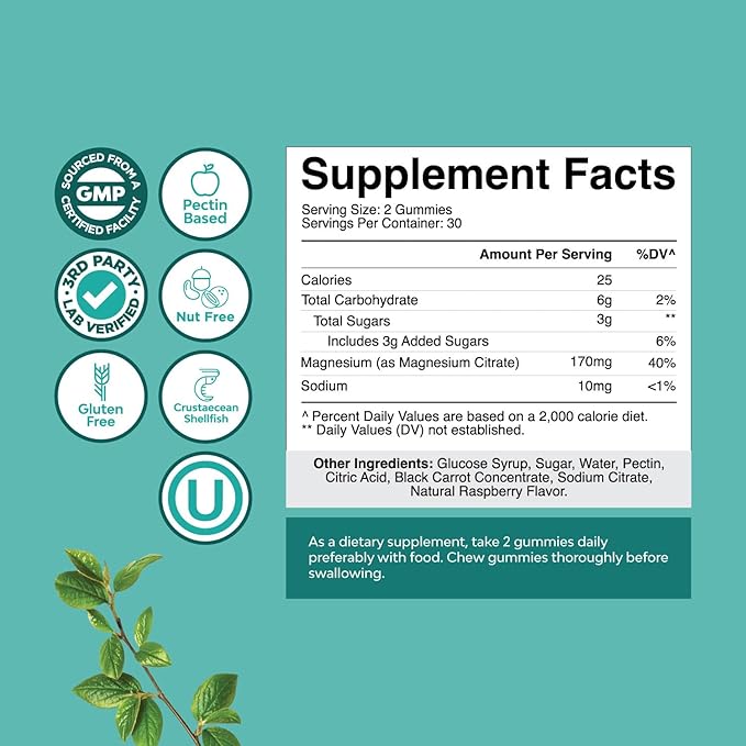 Bundle of Vitamin D3 Gummies with 2000IU per Serving Bone Muscle &amp Immune Support and Extra Strength Calm Magnesium Gummies - Relaxing Magnesium Citrate with Elemental Mag - Body &amp Mind Relaxa
