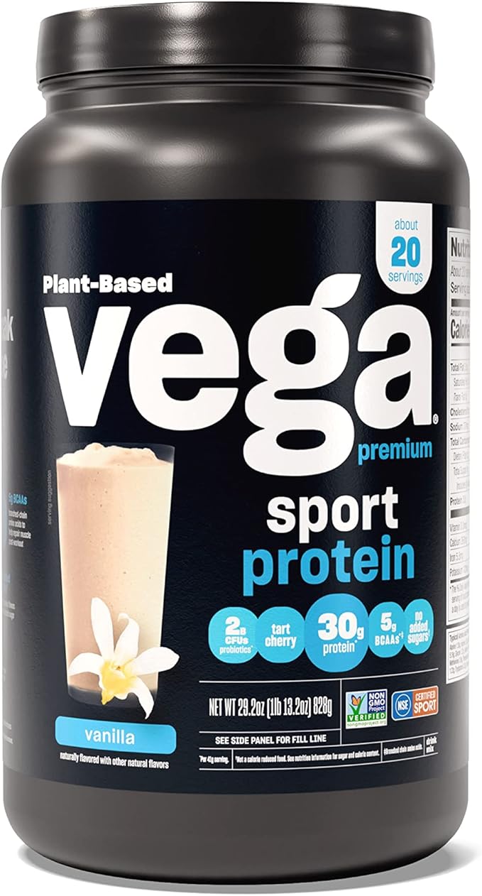 Vega Premium Sport Protein Vanilla Protein Powder Vegan Non GMO &amp Premium Sport Protein Vanilla Protein Powder Vegan Non GMO
