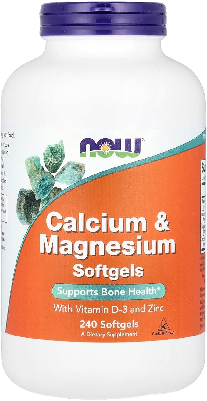 Now Foods Calcium &amp Magnesium + D - 240 Softgels