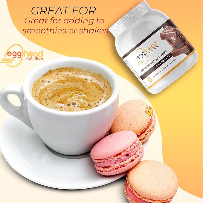 Egghead Nutrition - Egg White Protein - 24 G (Grams) 3.3 Pound Non Dairy Gluten Free Non GMO Made in The USA (Chocolate)