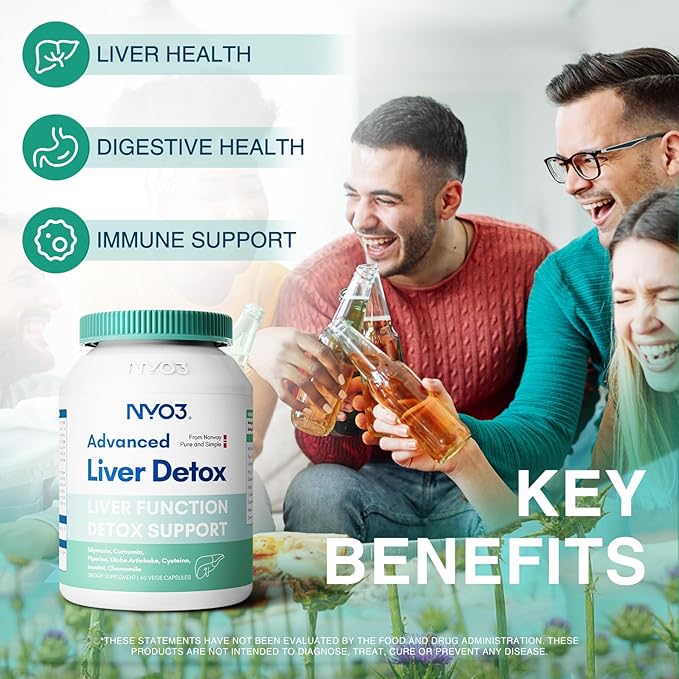 NYO3 Milk Thistle Extract 400mg Liver Cleanse Detox &amp Repair Dietary Supplement for Liver Health 60 Capsules Herbal Health Supplement Antioxidant Support
