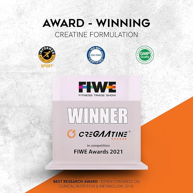 Micronized Creatine Monohydrate + GAA | Increase Strength No Water Retention | Boosts Memory &amp Focus | Single-Serve Packets | 60 Sachets 30 Servings | (Sachets Orange)