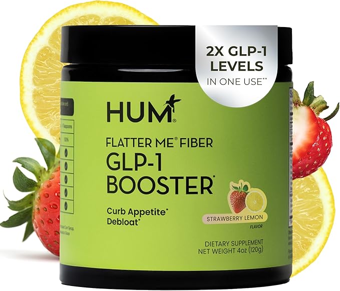 HUM Flatter Me Fiber Variety Bundle – Strawberry Lemon Pineapple Passionfruit &amp Unflavored | Prebiotic Fiber + Digestive Enzymes to Support Gut Health (3-Pack)