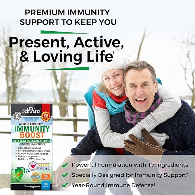 BioSchwartz Daily Fruits and Veggies Supplement for Women and Men (1 Month Supply) Plus 17 in 1 Immune Support Supplement with Antioxidants (1 Month Supply)