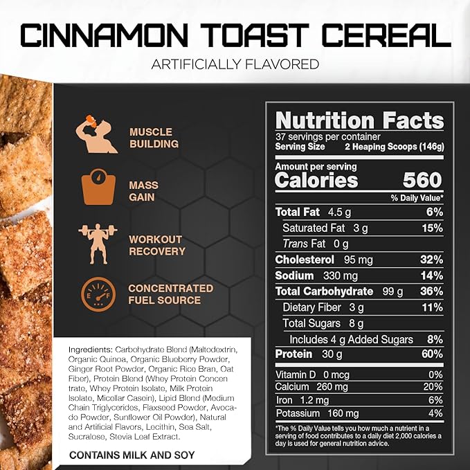 Clean Gainer (Bag) Cinnamon Toast Cereal 12lb