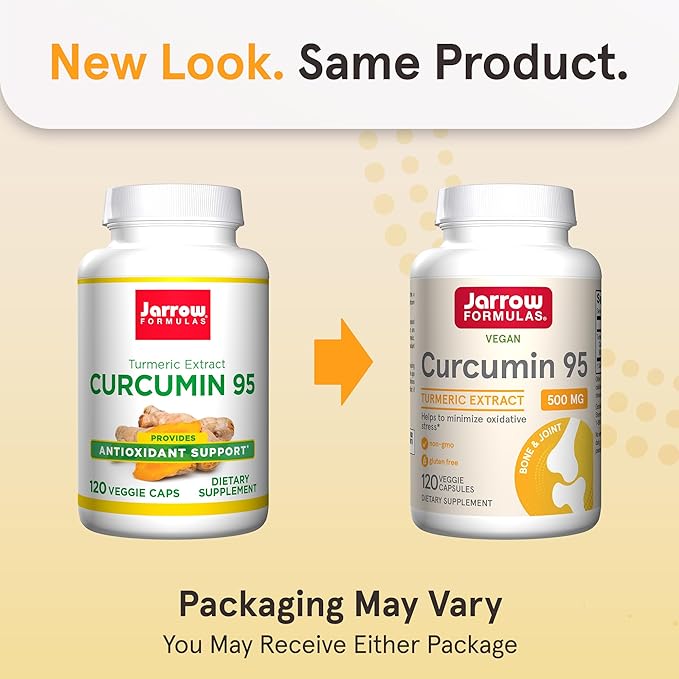 Jarrow Formulas Curcumin 95 500mg - Up to 120 Servings (Veggie Caps) &amp Quercetin 500 mg - Bioflavonoid - Quercetin Dietary Supplement