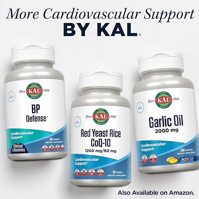 KAL Magnesium Taurate 400mg Plus CoEnzyme Vitamin B6 Chelated Magnesium Supplement Muscle Function Gluten Free Vegan 90 Serv 180 Tablets
