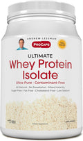 ANDREW LESSMAN Ultimate Whey Protein Isolate 60 Servings - Supports Workout Recovery and Lean Muscle Non-GMO No Added Flavors Fat-Free Sugar and Sweetener-Free Certified Kosher. No Additives
