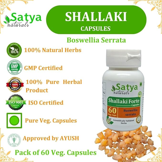 Shallaki (Boswellia Serrata) Forte Capsules 60 Count (Pack of 4)