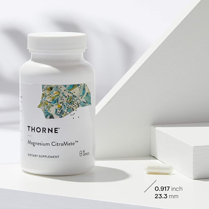 THORNE - Magnesium CitraMate &amp Vitamin D-5000 Duo - Heart Bones Muscles - 60 to 90 Servings