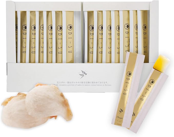 BI-SU Beauty Essence Collagen Jelly Stick with Vitamin C Fish Collagen Peptides Anti Aging Maintain Skin Elasticity Immunity Support Japan Beauty Skin Care Secret Pineapple Flavor 30 PCS