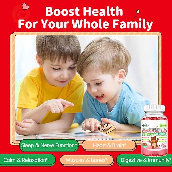 2 Pack Magnesium Gummies for Kids &amp Adults- Magnesium Glycinate